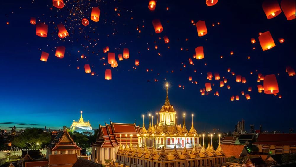 LỄ HỘI ÁNH SÁNG LỚN NHẤT NĂM TẠI THÁI LAN le hoi tha den troi chiang mai iVIVU e1725594708141